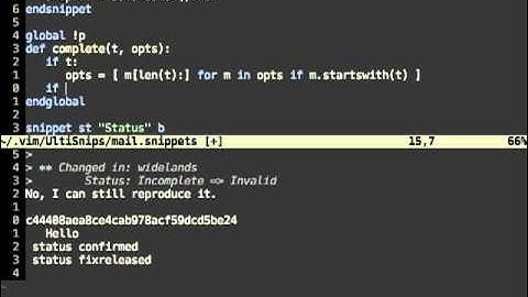 UltiSnips Screencast - Ep 4 - Python Interpolation