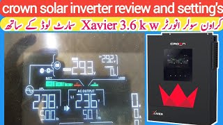 crown 3.6kw Xavier solar inverter review || crown solar inverter settings || crown ups setting screenshot 3