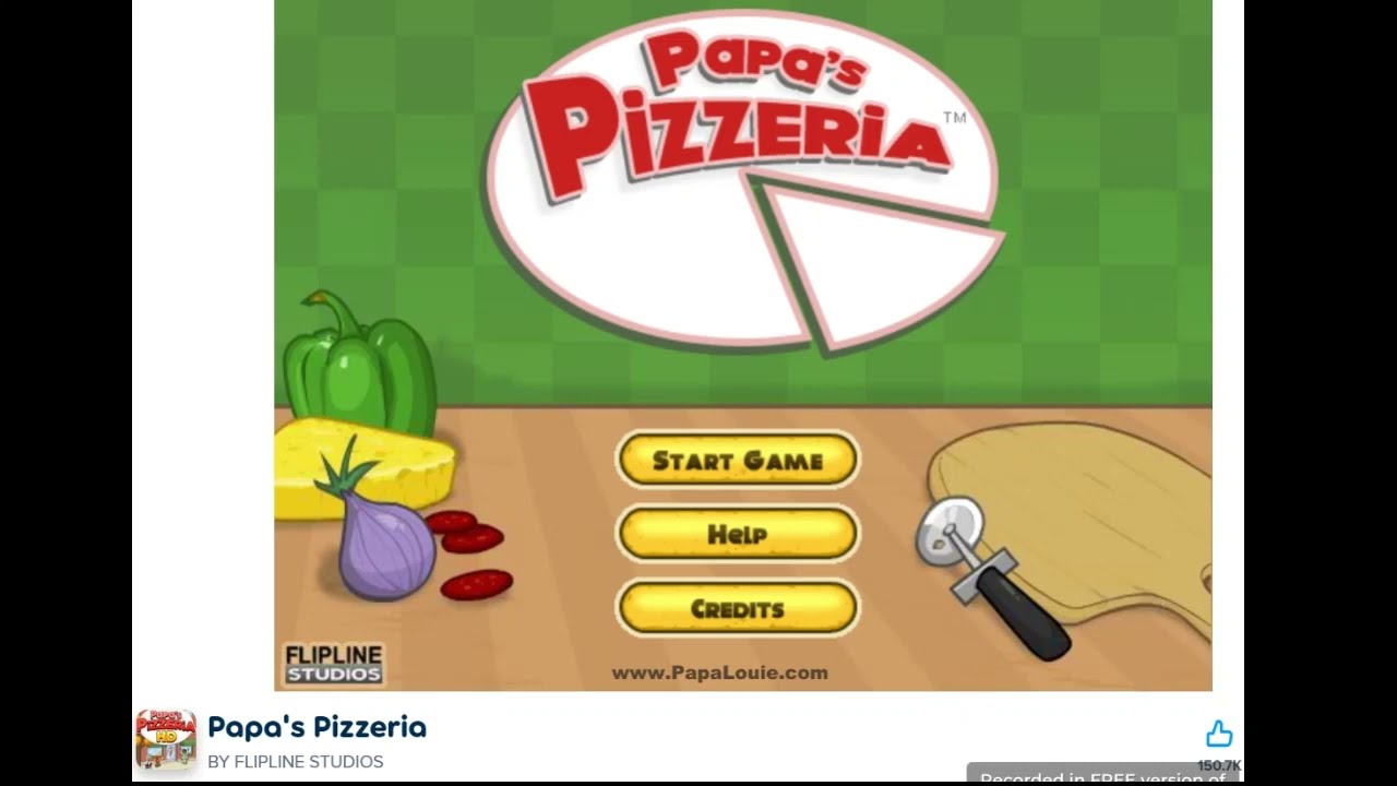 Playing Papa's Pizzeria on poki #pokigames 