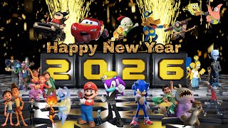 Characters Dancing To International Love By Pitbull And Chris Brown Happy New Year 2026