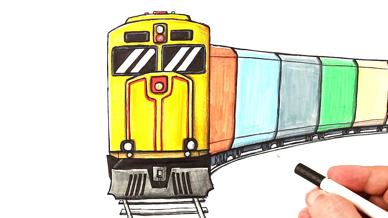 Как нарисовать Поезд поэтапно