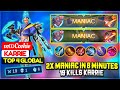 2X MANIAC In 8 Minutes,19 Kills Karrie [ Top 4 Global Karrie ] voɪᴅCookie᭄ꦿ - Mobile Legends