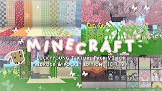 「Minecraft PE」 cute and beautiful 🍉Texture Pack Luckyyoung V2 1.18-1.19🐸✨ screenshot 2