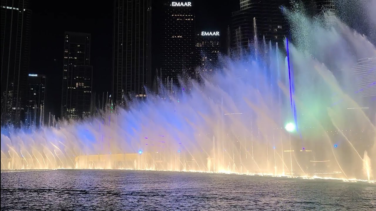 The Dubai Fountain Testing (Emaar NYE 2024) - Choreography & Speaker Projector/Laser Test 22-12-2023