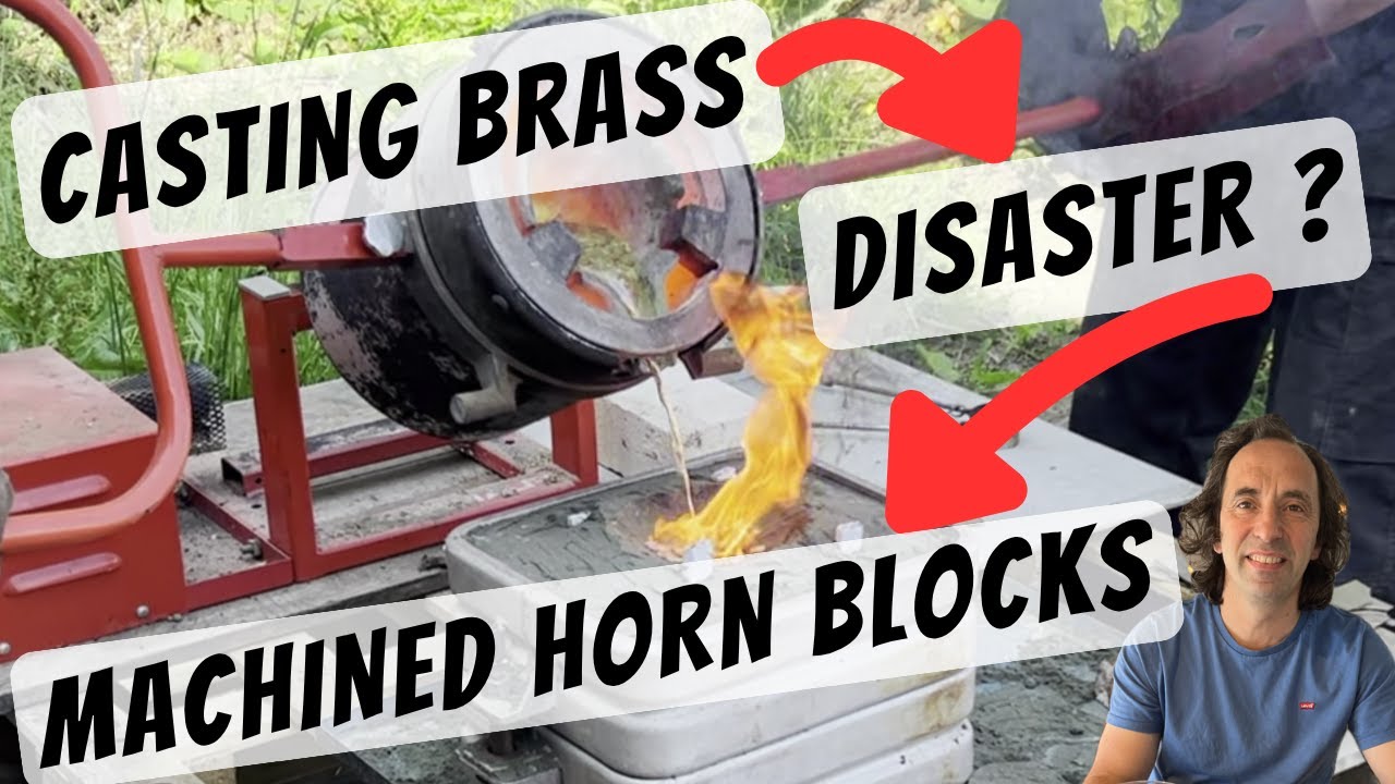 Casting Brass Horn Blocks, CNC Machining & Installing - 5" Gauge Steam Locomotive Build Simplex Ep2