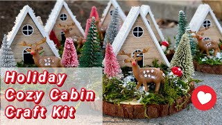 DIY Christmas Craft Kit Instructions | Woodland A-Frame Cabin Scene by Urban Timber Revival 🎁ns