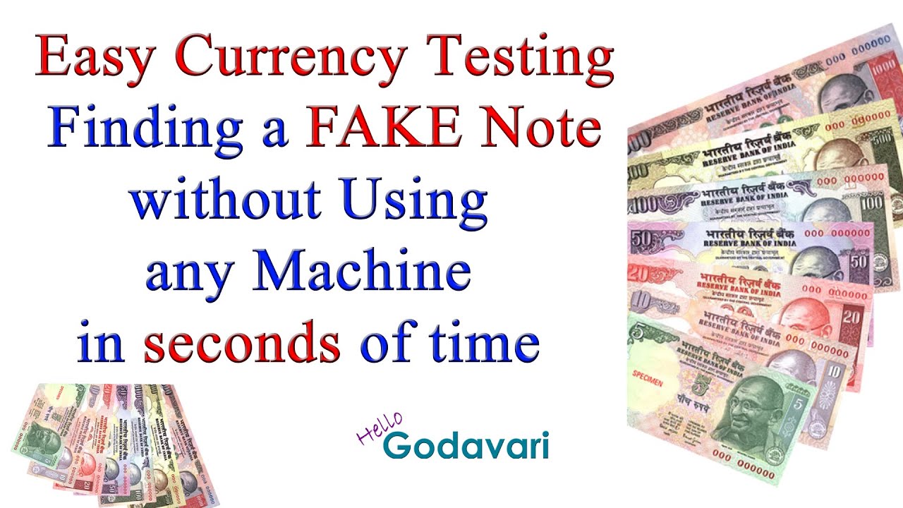 Currency Testing Process English How to find Fake Note YouTube