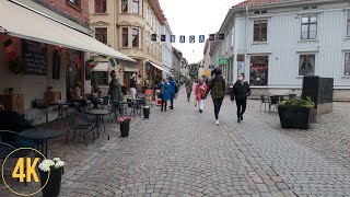 Walking in Popular Haga District and Surrounding Area in Gothenburg, Sweden. 4K