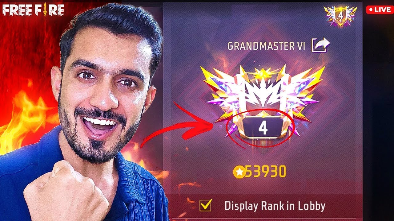GRANDMASTER TOP 1 RANK PUSH DAY 8 | CURRENT RANK TOP 6 - FREE FIRE MAX ...