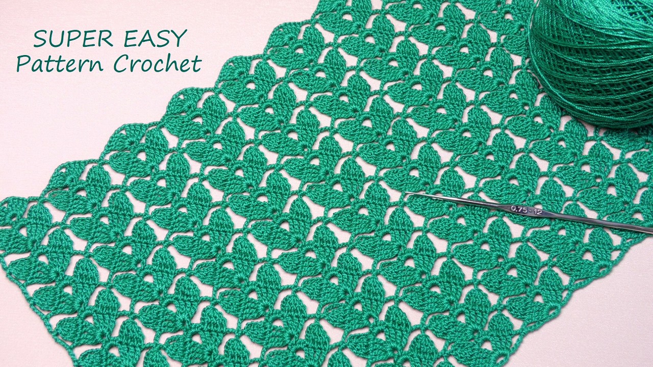 Эстетика простоты: РОСКОШНЫЙ УЗОР КРЮЧКОМ — утончённо, воздушно, безупречно! 💚 ВЯЗАНИЕ для новичков