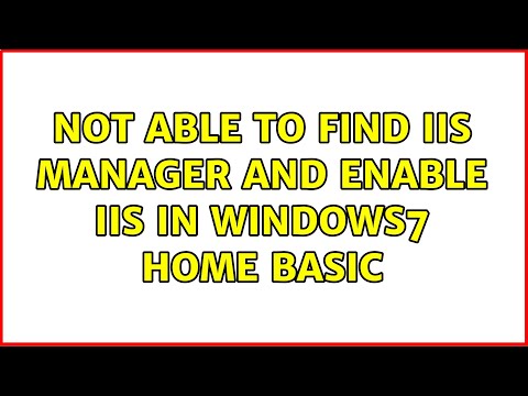 Video: Come abilito IIS Manager in Windows 7?