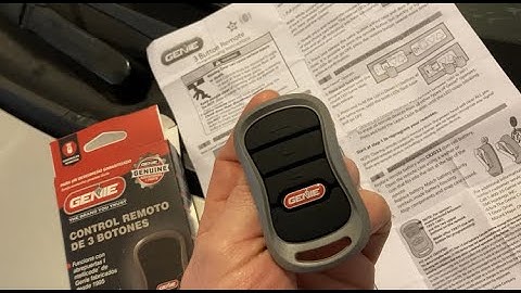 How to Program the GENIE G3T-R 3-Button Remote