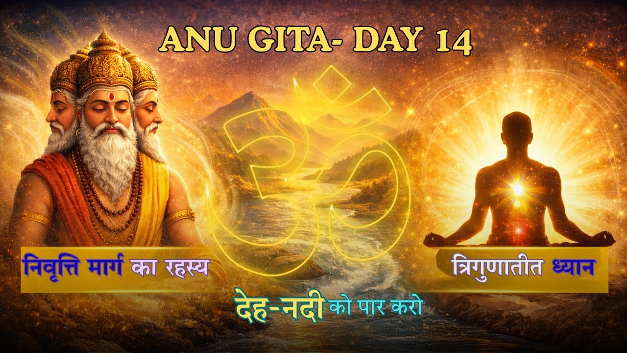अनु गीता साधना दिवस १४ | निवृत्ति मार्ग का रहस्य | जहाँ ज्ञान मौन बनता है और साधक ब्रह्म हो जाता है
