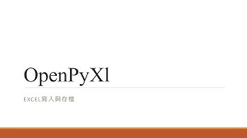 29.OpenPyXl Excel檔案寫入與儲存