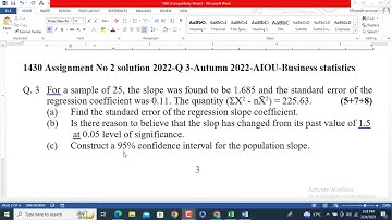 1430 Assignment No 2 solution 2022-Q 3-Autumn 2022-AIOU-Business statistics