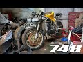 Restoration of an abandoned ducati 748 sps  genuine barn find