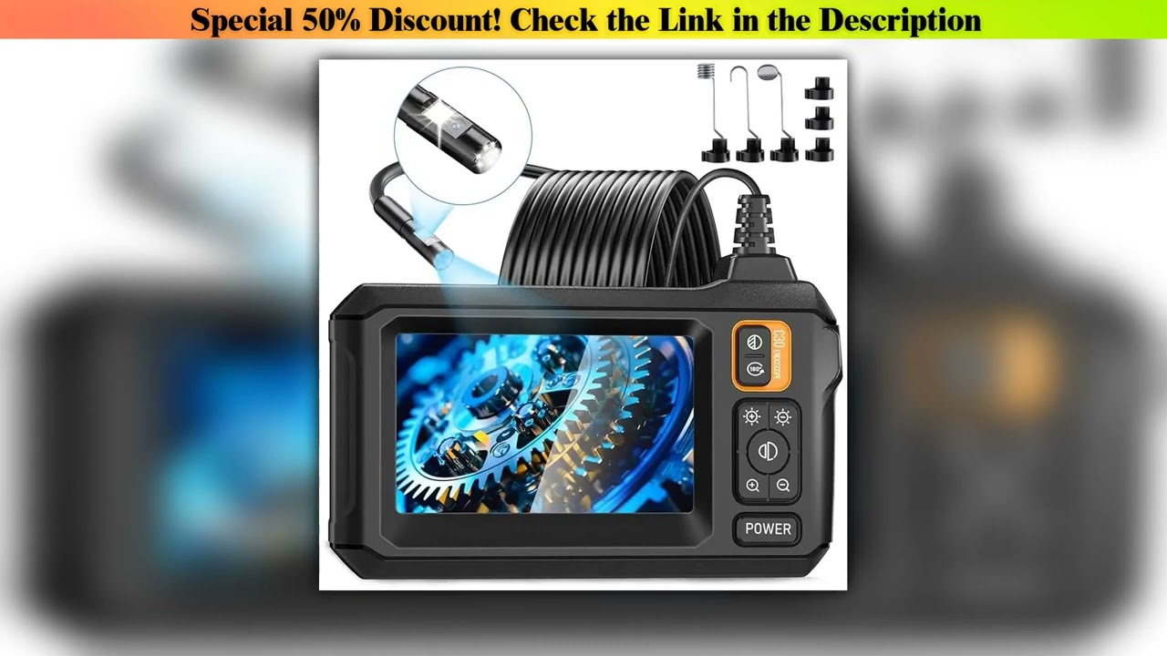 Top Industrial Endoscope Inspection Camera 4.3" IPS HD 1080P Single Dual Lens Borescope Sewer Camer