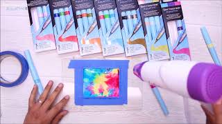 Spectrum Noir Faux Bleaching Technique With Aquatint Brush Pens