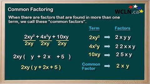 WCLN - Common Factoring Part 1