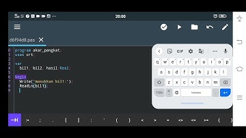 Program Pascal Untuk Mencari Nilai Akar Pangkat