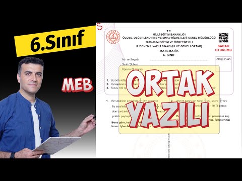 6.sınıf MEB Ortak Yazılı  Matematik 2.dönem 1.yazılı Çözümleri