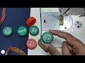 Make a beautiful trouser bottom design with bottle cap  scissor700