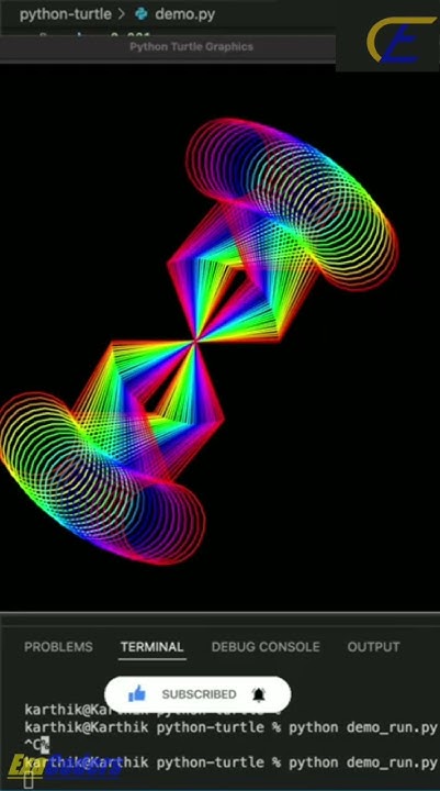 PYthon Turtle Design #12 || spinning circle - YouTube