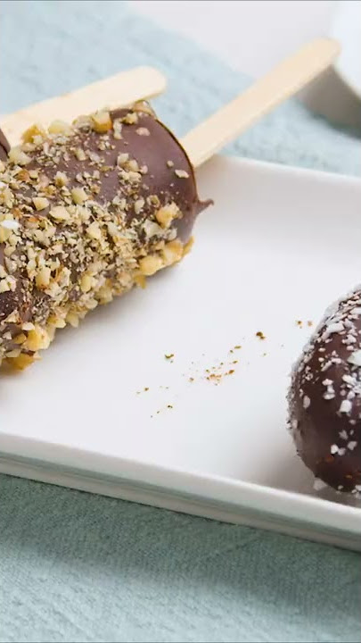 Chocolate Covered Banana Pops - Dished #Shorts