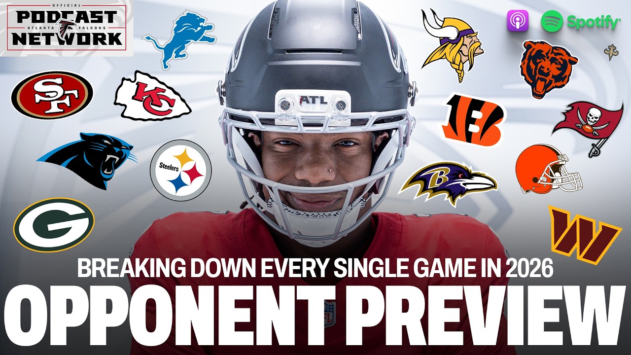 Thumbnail for Previewing every opponent on the Falcons' 2026 schedule | Atlanta Falcons Podcast