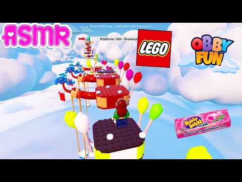 ASMR Gaming 🍀 Fortnite LEGO Obby Fun Relaxing Gum Chewing + Controller Sounds 🎧