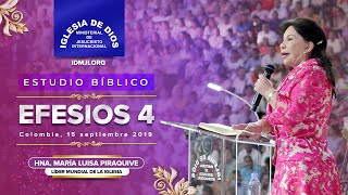 550 - Estudio bíblico: Efesios 4, Montería Colombia, 15 sept 2019, Hna. María Luisa Piraquive, IDMJI