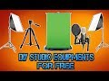 How To Make Studio Equipments ( DIY Softbox, Microphone, Tripod, Green Screen )