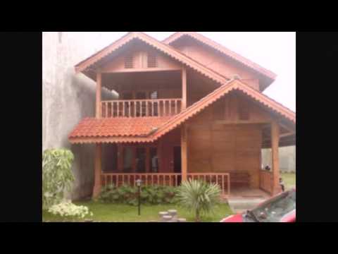 CONTOH RUMAH RUMAH KAYU SEDERHANA. - YouTube