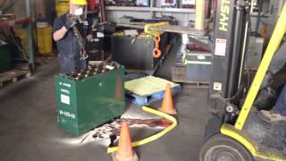 Forklift Battery Spill Cleanup