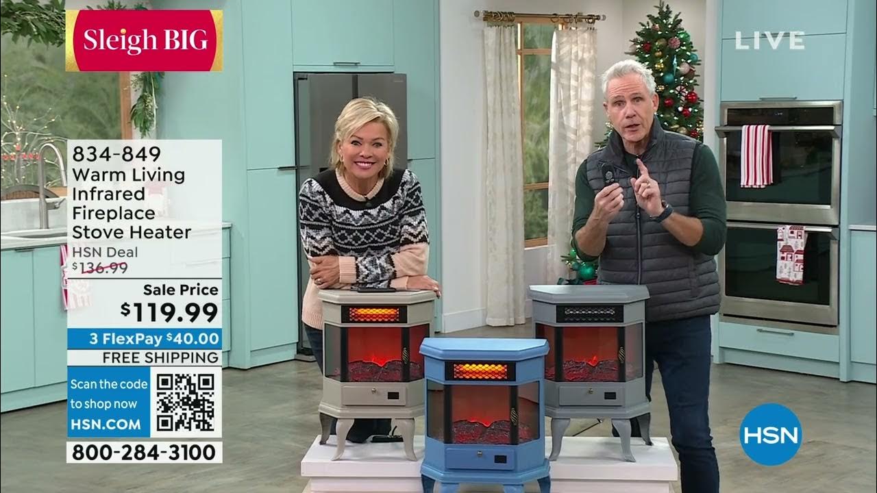 Warm Living Infrared Fireplace Stove Heater w/Real Flame... YouTube