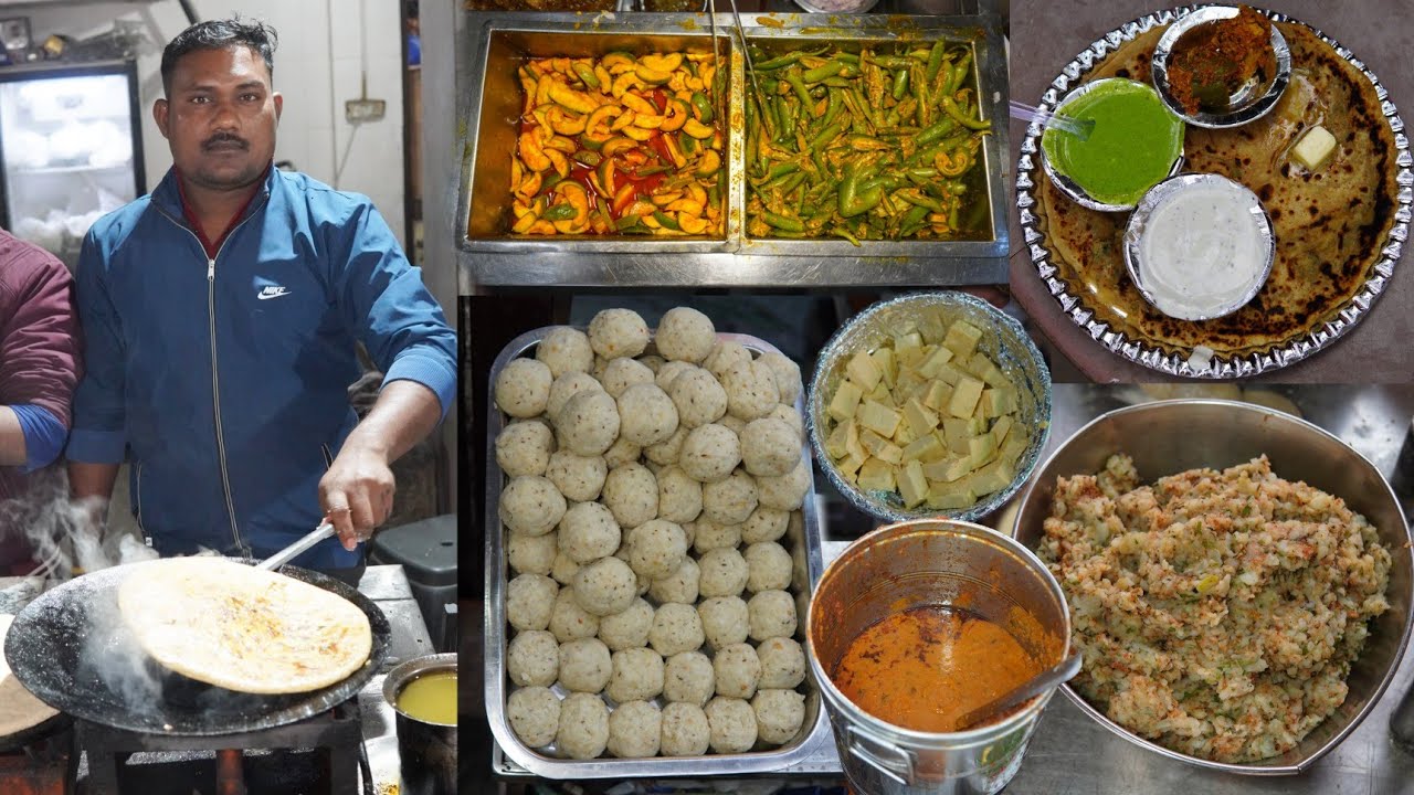 Paratha KING Of India || Aloo Pyaz, Pyaz Paneer, Gobhi At Monoj Parathe Wale || Delhi Street Food