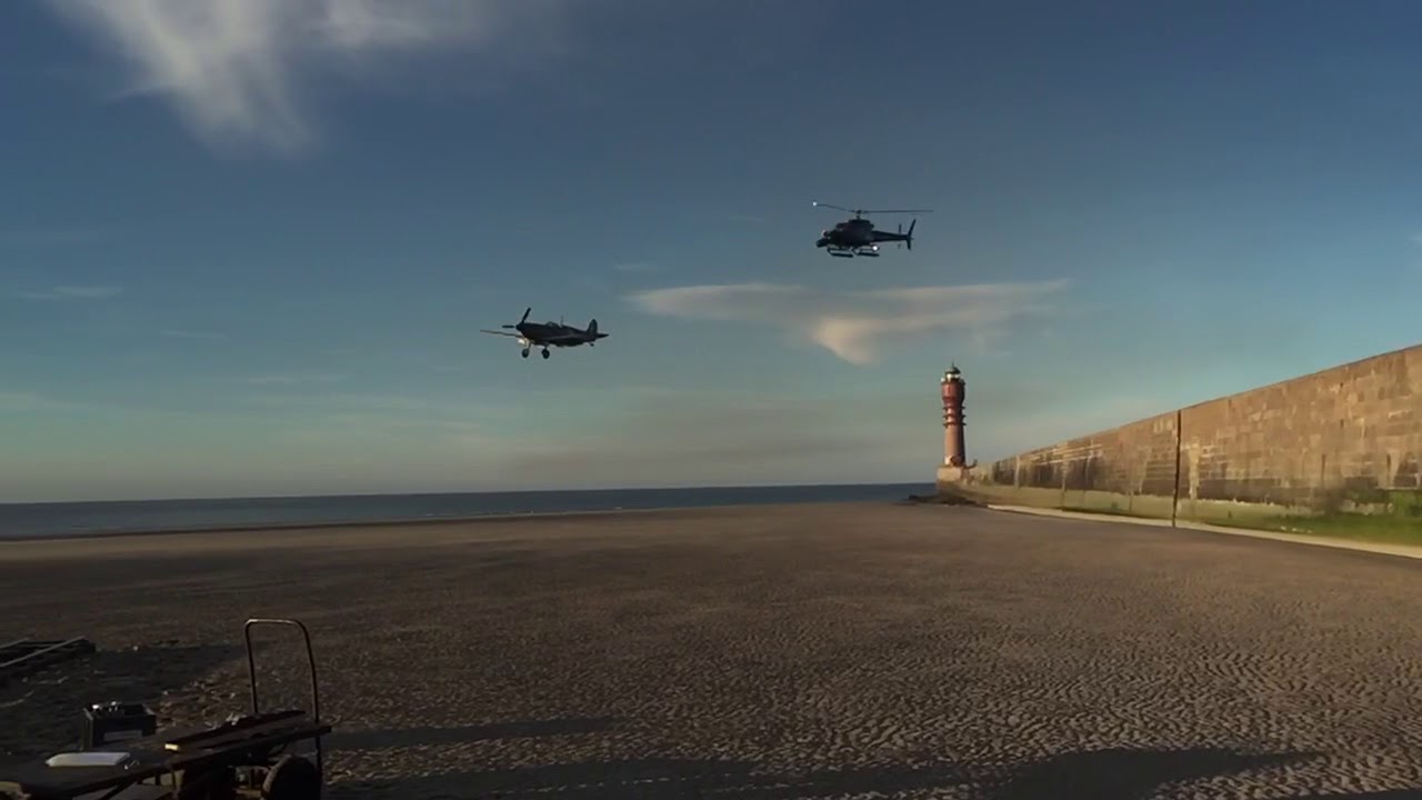 Spitfire lands on beach in Dunkirk YouTube