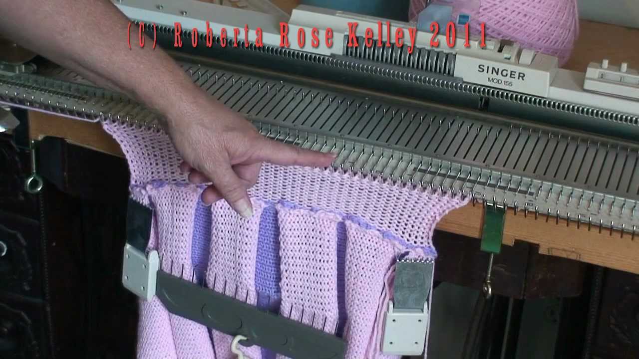 How to Knit a Skirt Waistband on a Knitting Machine - Beginner