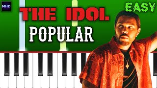 Video thumbnail of "The Weeknd, Madonna, Playboi Carti - Popular - Piano Tutorial [EASY]"