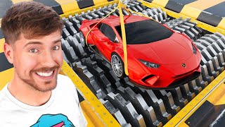 Lamborghini Vs World's Largest Shredder#mrbeast #Lamborghini#mrbeast