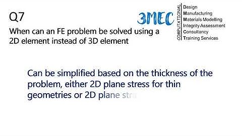 Short Quiz # 2 on Finite Element Analysis (FEA / FEM)