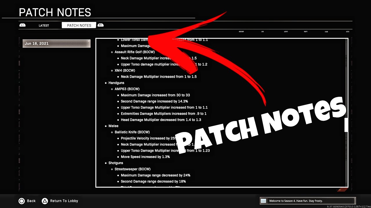warzone patch notes warzone patch notes