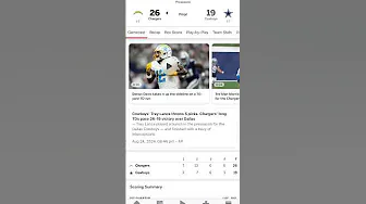 My reaction to the chargers vs cowboys game. Best preseason game I watched in week three thumbnail