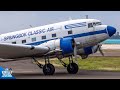 4k beautiful 80 yearold douglas dc3 visits bermuda  great vintage sound  more