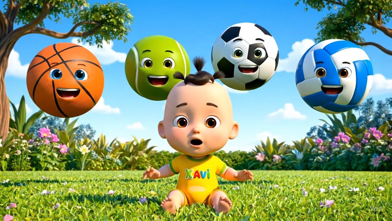 Sport Balls Kids Song | Kids Songs & Nursery Rhymes | Xavi and Anna Learn Sports Balls & Colors