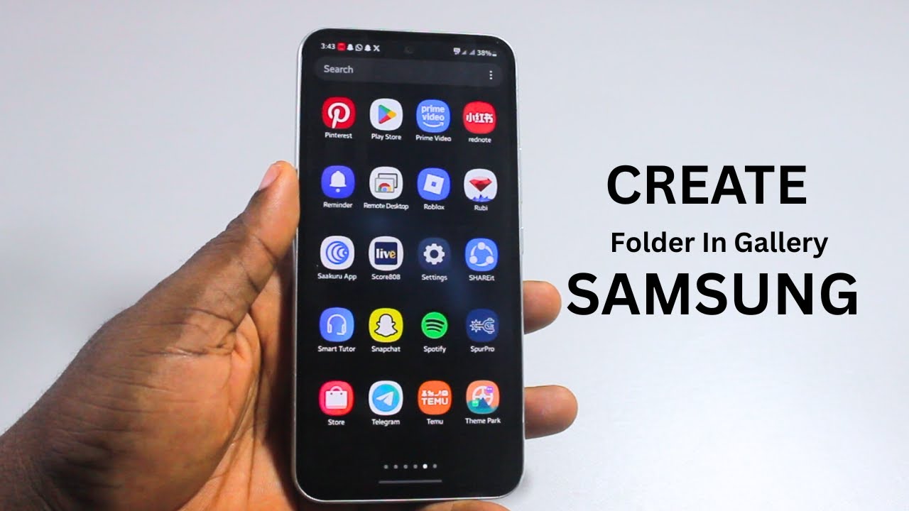How to Create Folder in Gallery Samsung Phone - YouTube