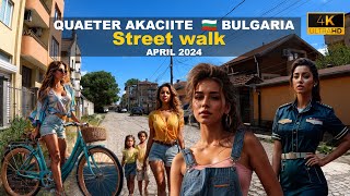 🏡 Walking through Quaeter Akaciite -Burgas 🇧🇬 Bulgaria - April 2024 -4k
