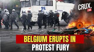 BELGIUM LIVE | Brussels Protest Turns Violent As Police Fire Tear Gas And Water Cannons