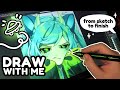 Let's draw Miku, But Make It Extra-Terrestrial 👽🛸