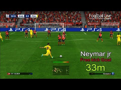 PES 2017 | Guingamp Vs PSG | Neymar Jr Free Kick Goal U0026 3 Goals [Hat Trick] U0026 Full Match